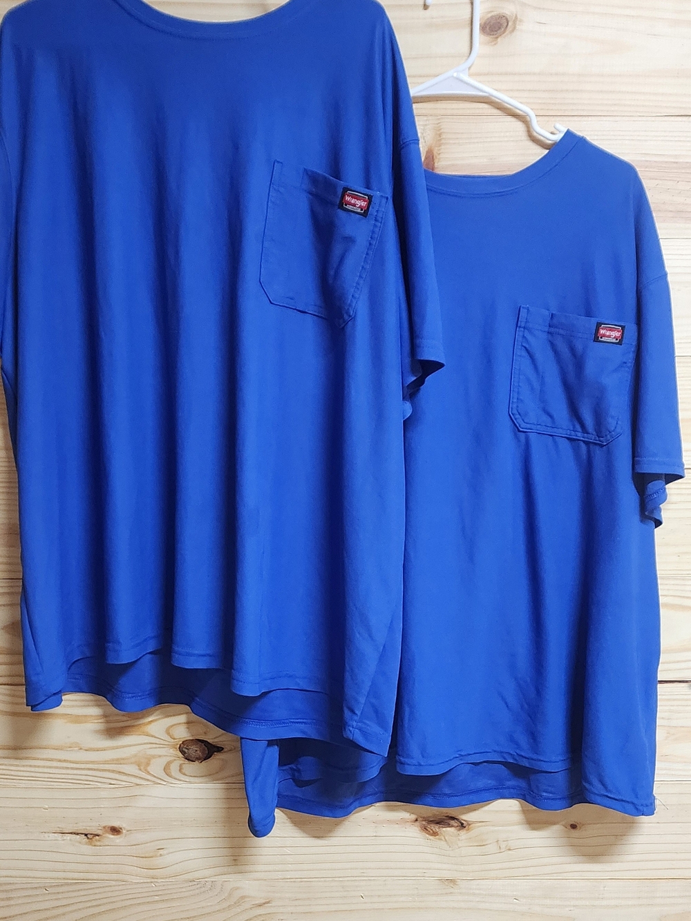 2 Wrangler WorkWear Royal Blue Short-Sleeve Pocket Tee - Crew Neck